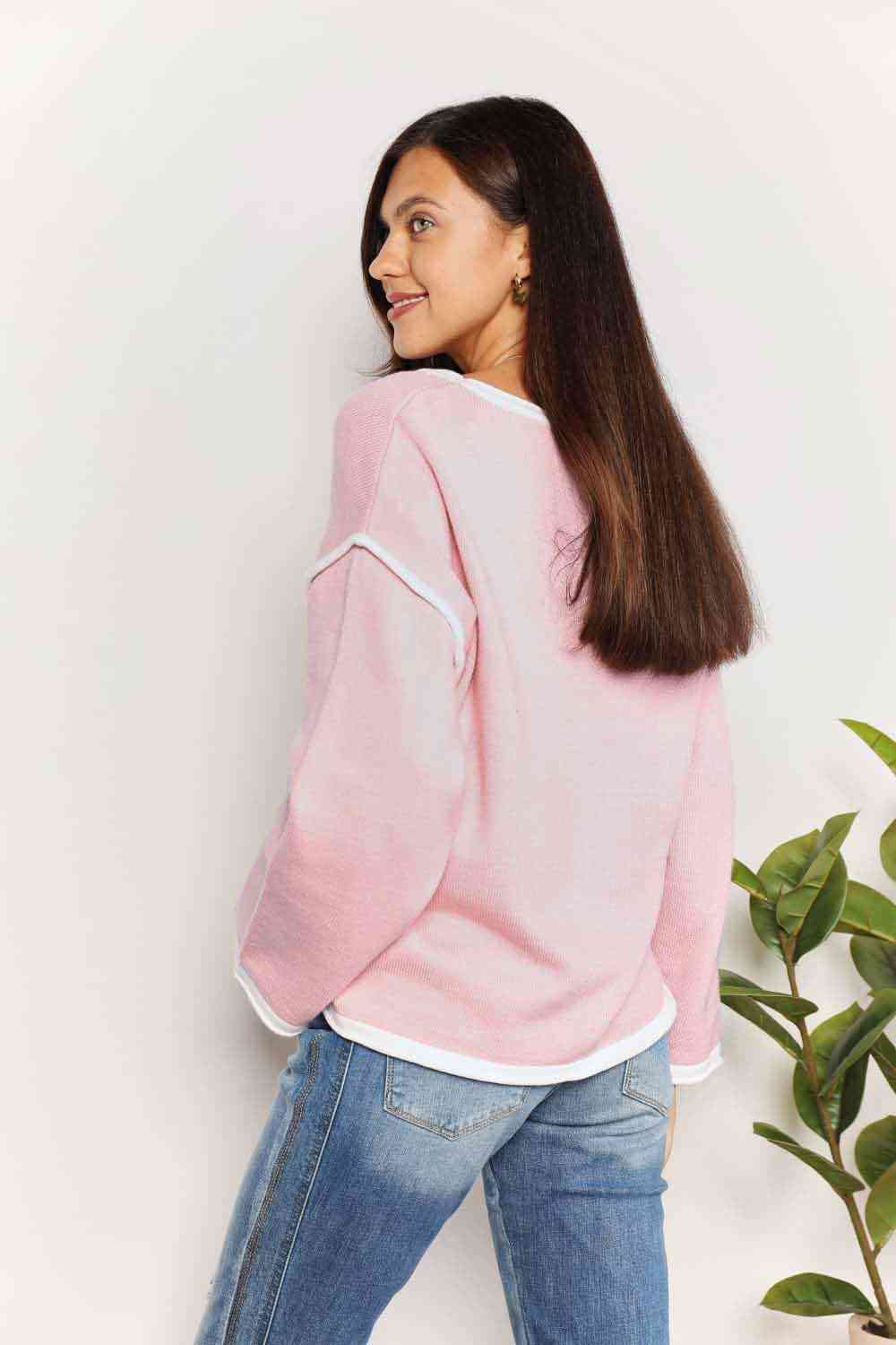 girlie pink sweater