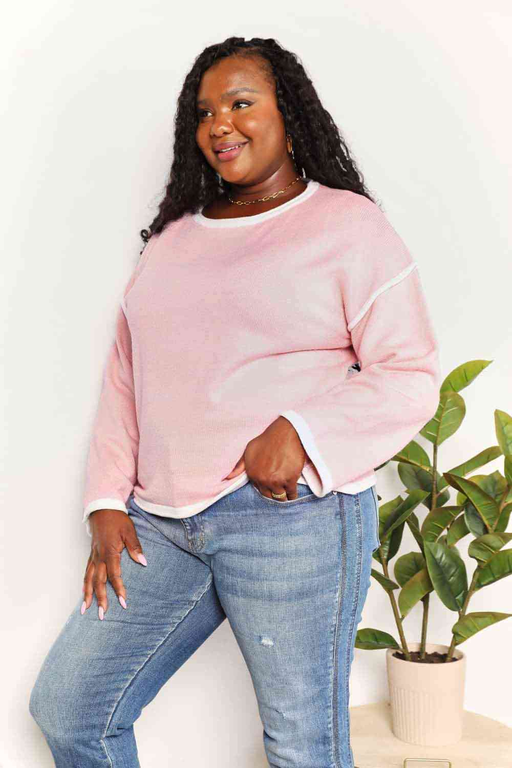 girlie pink sweater