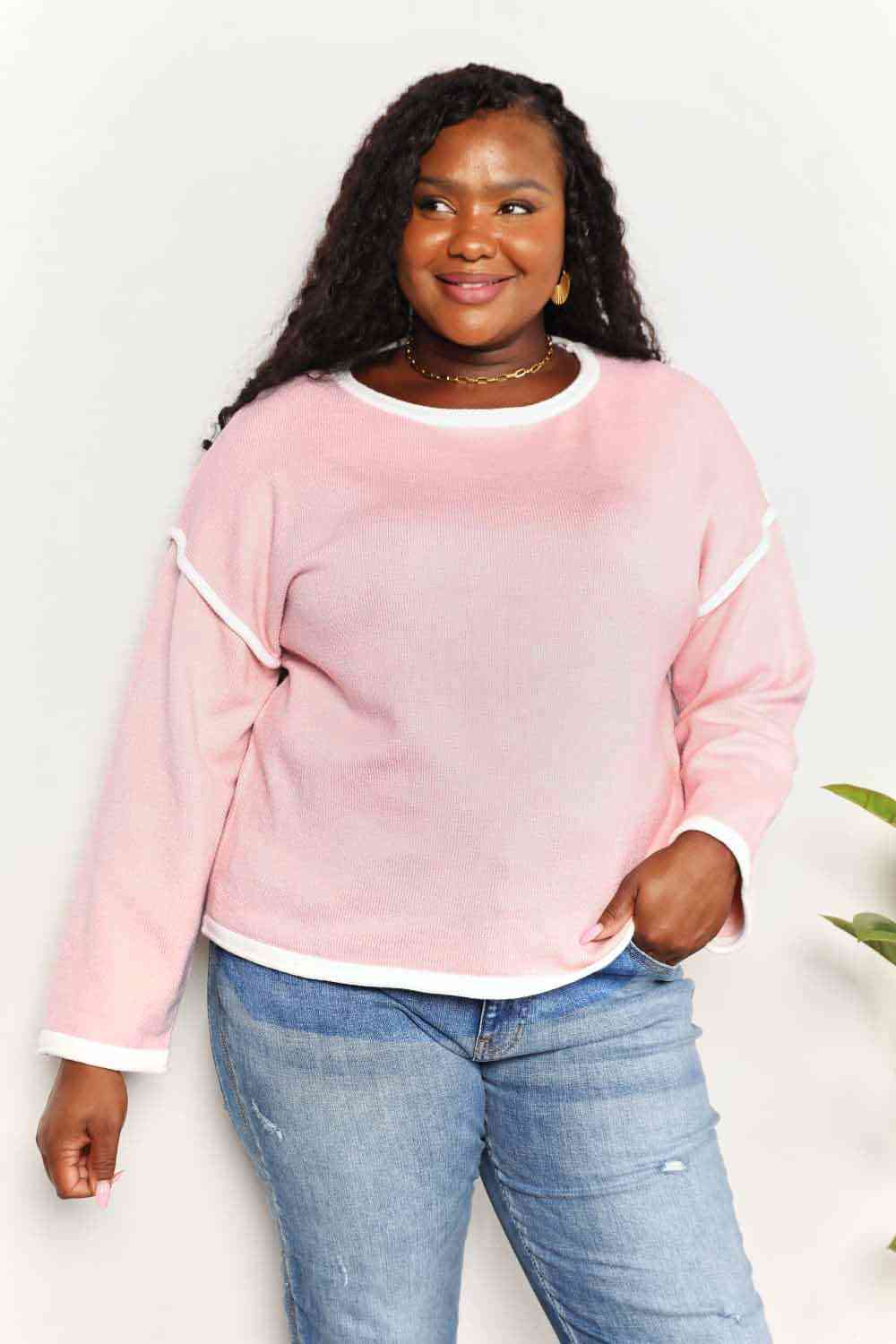 girlie pink sweater