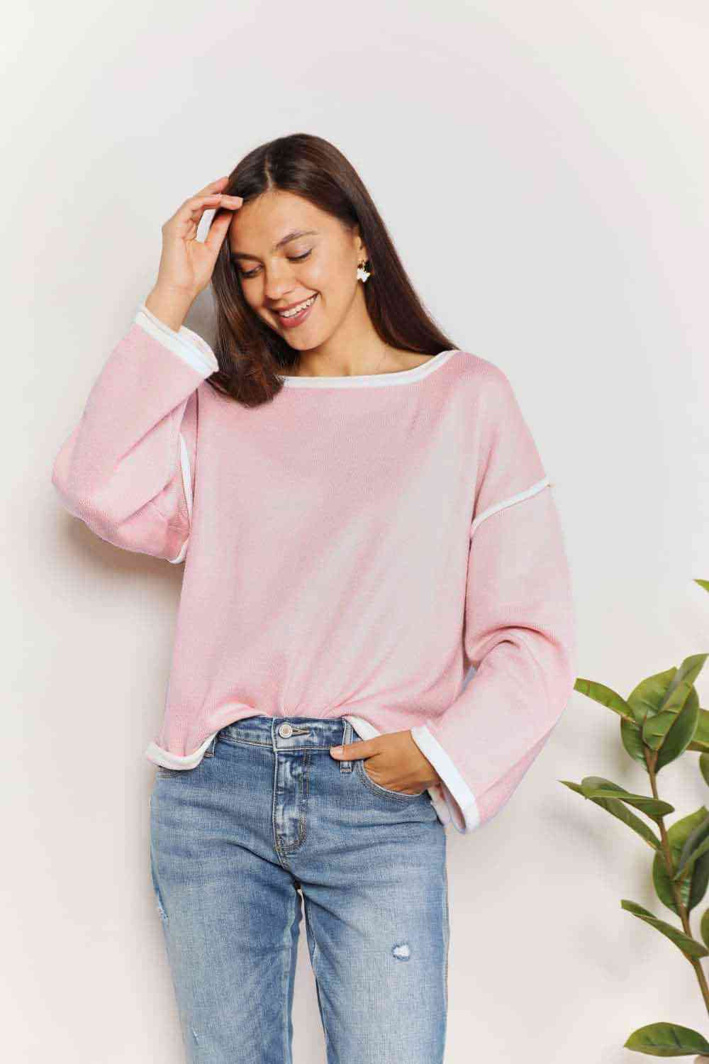 girlie pink sweater