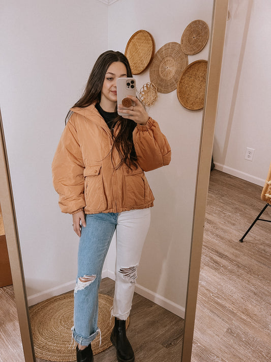 Peach Bomber Jacket