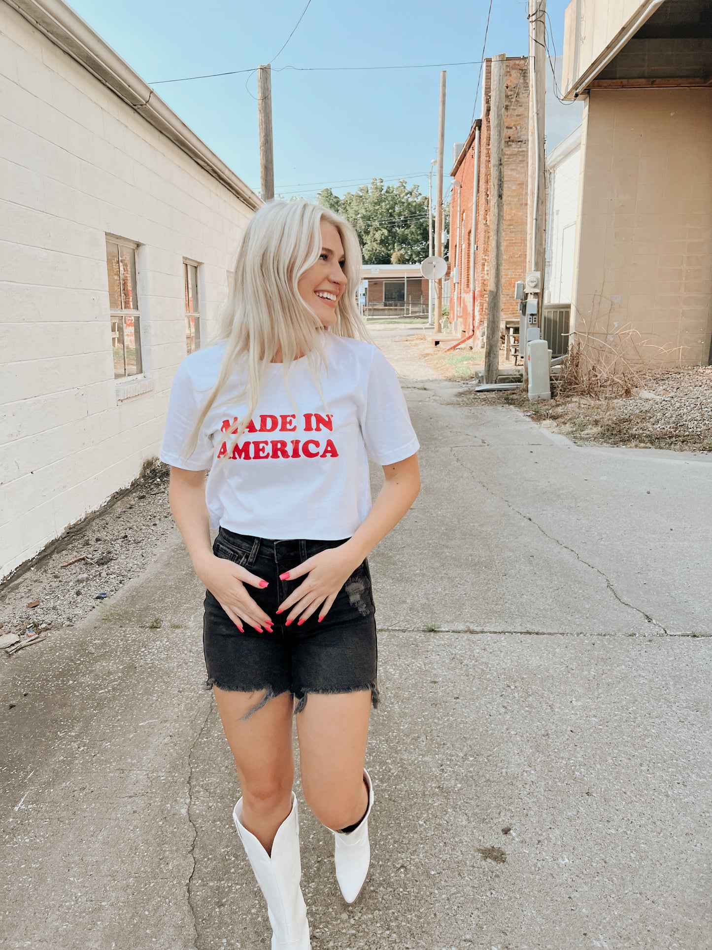 Made in America Crop Tee