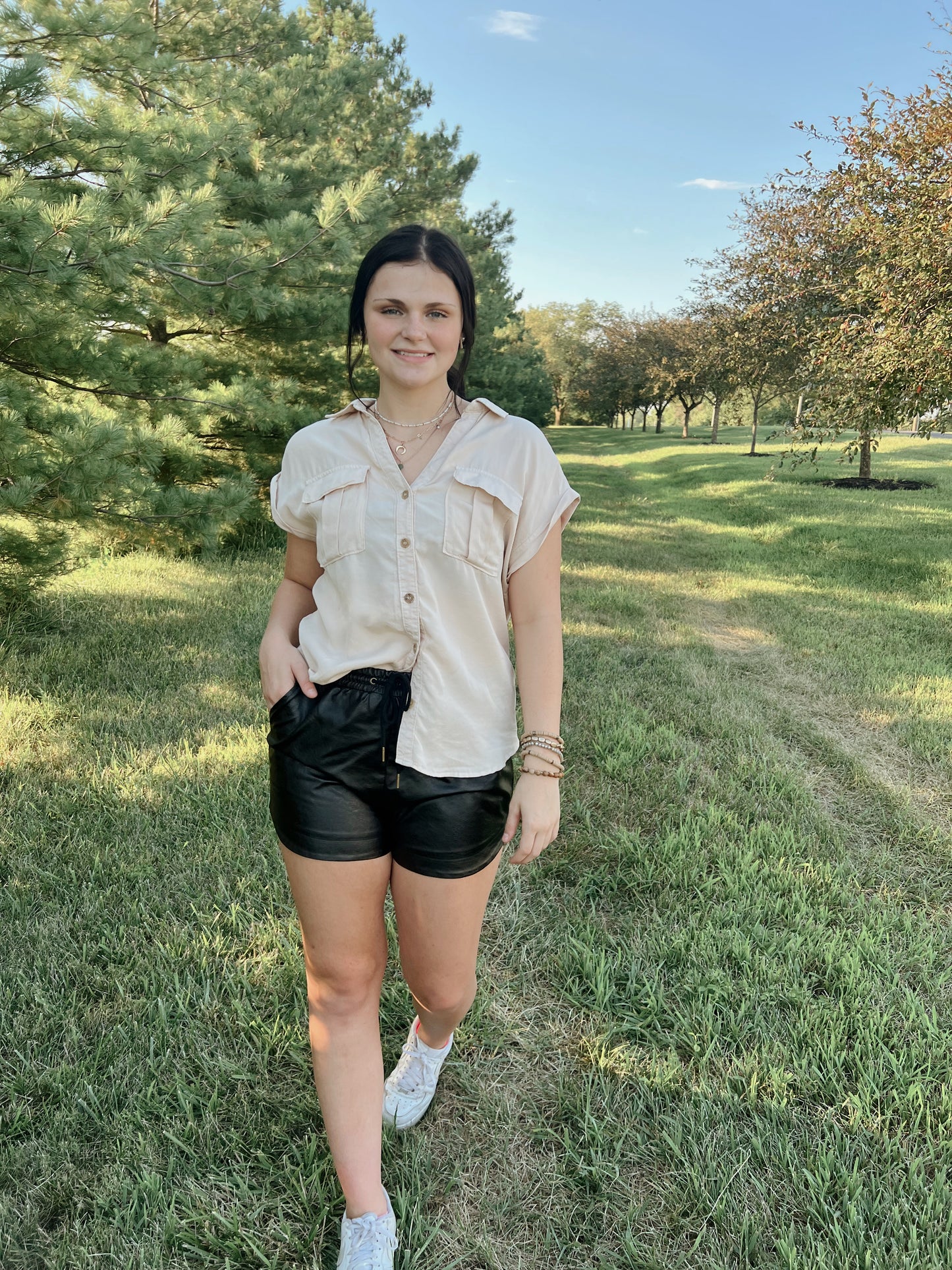 Edgy Leather Shorts