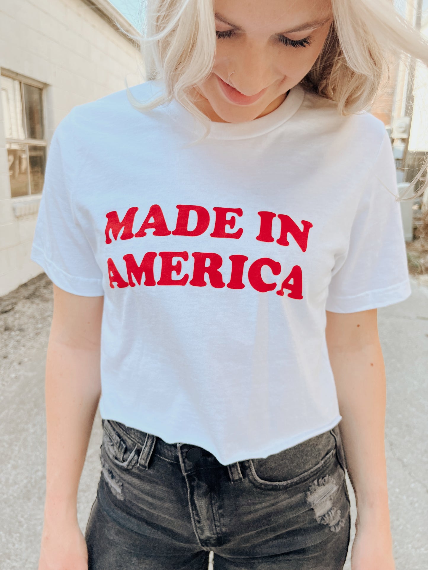 Made in America Crop Tee